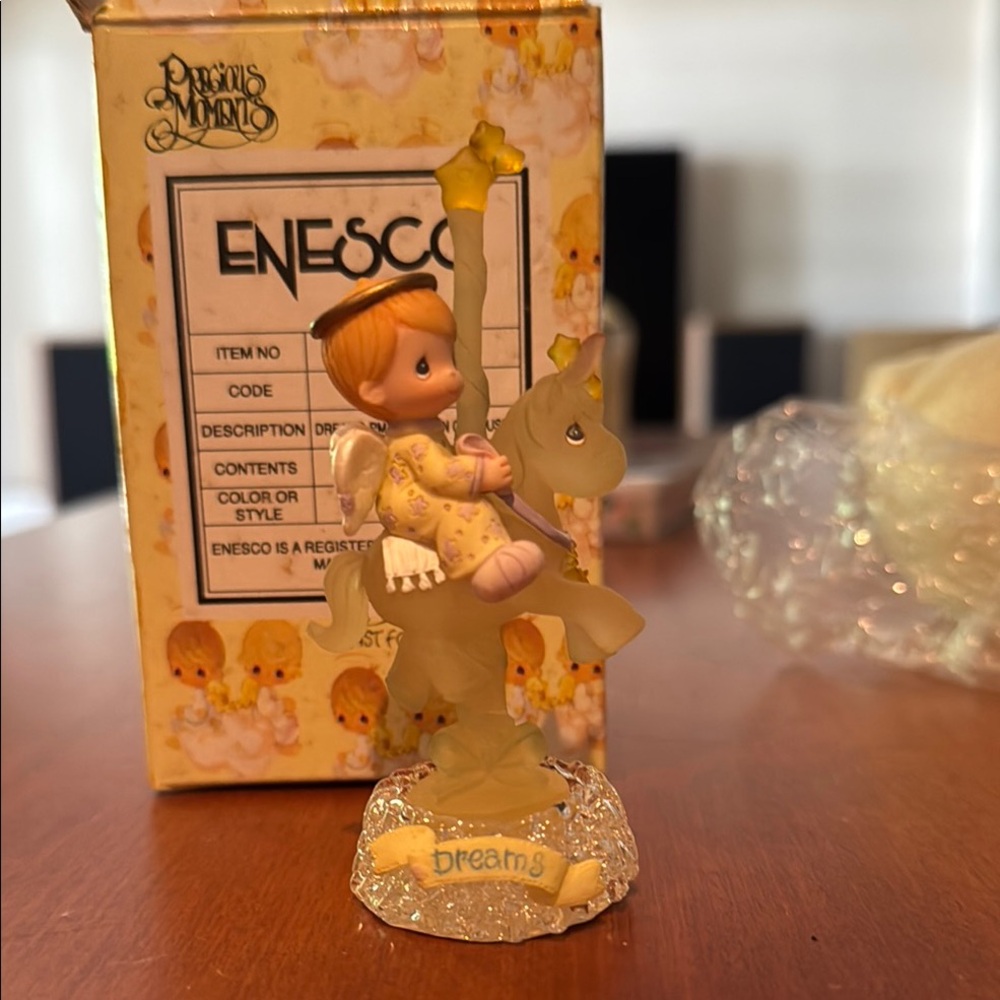 Precious Moments Dreams Unicorn Figurine with Yellow Accents
